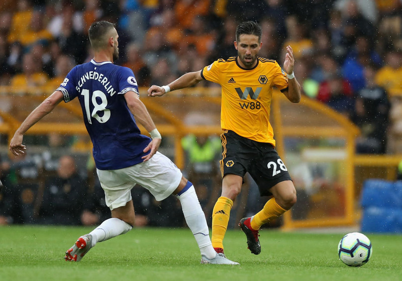 Joao Moutinho var valinn bestur hjá Wolves.