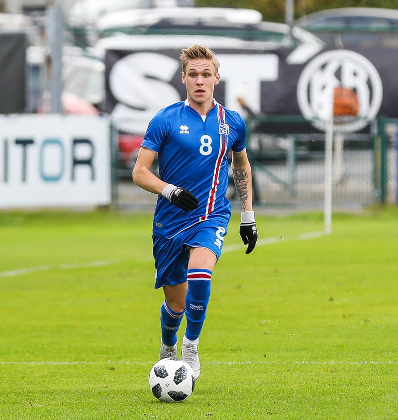Arnór í leik með U21 árs landsliðinu í síðasta mánuði.