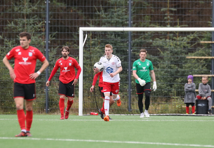 Sæþór Ívan eftir mark gegn Aftureldingu í fyrra.