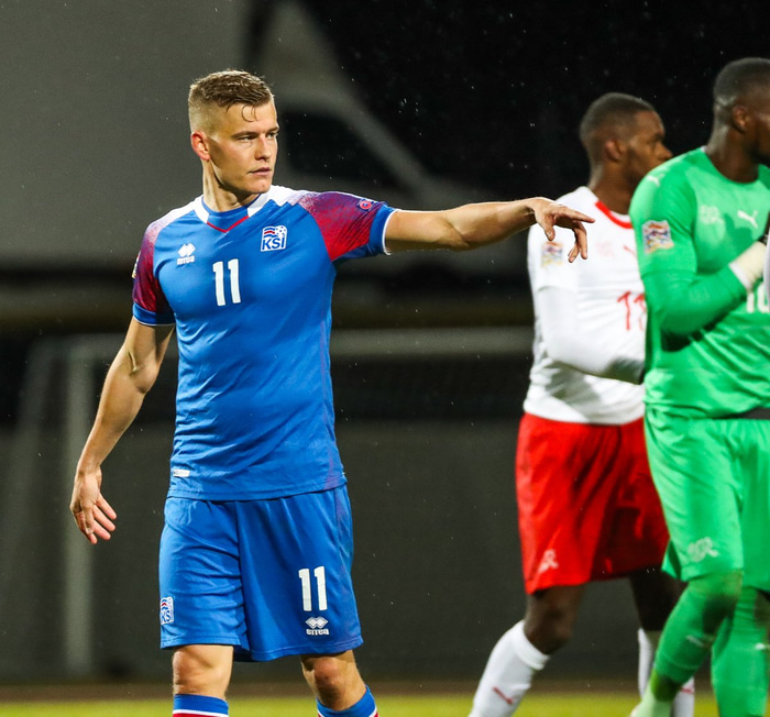 Alfreð Finnbogason skoraði síðast þegar við mættum Póllandi.