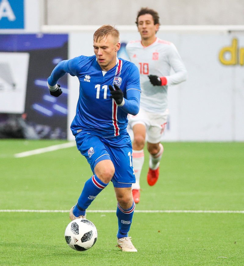 Jón Dagur í leik með U21 landsliðinu.