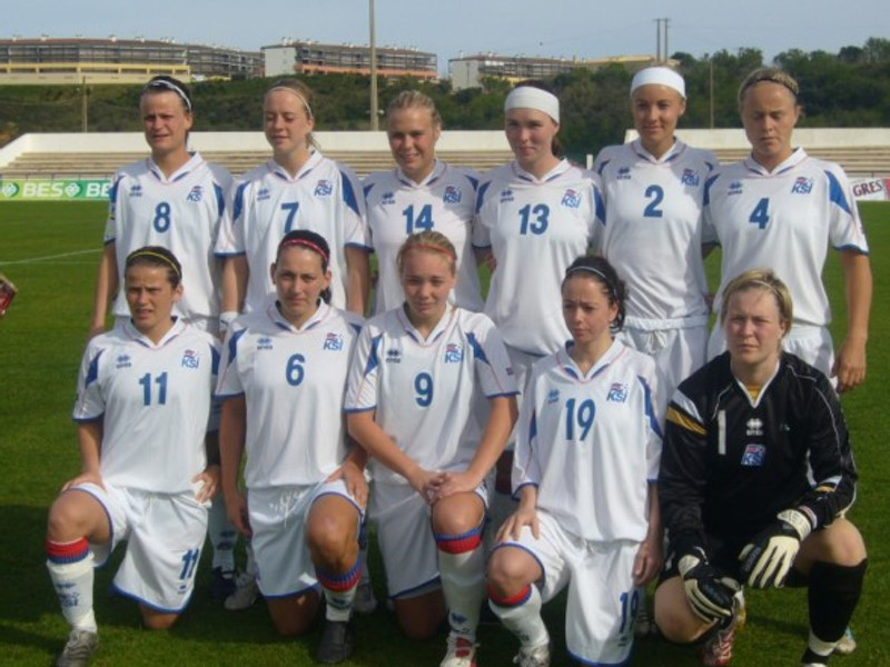 Byrjunarlið Íslands gegn Portúgal í leik 2007.