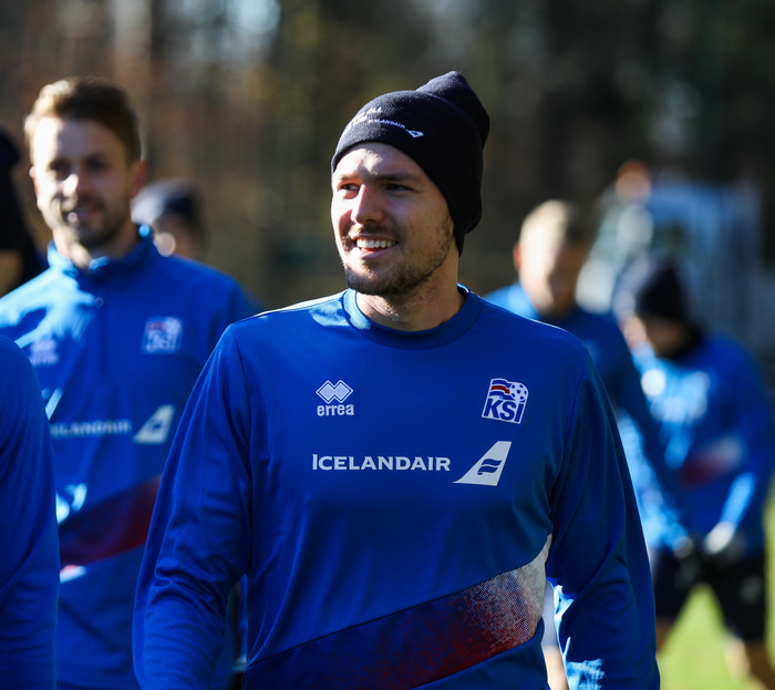 Aron Elís er með toppsætið í Draumaliðsdeild Eyjabita.