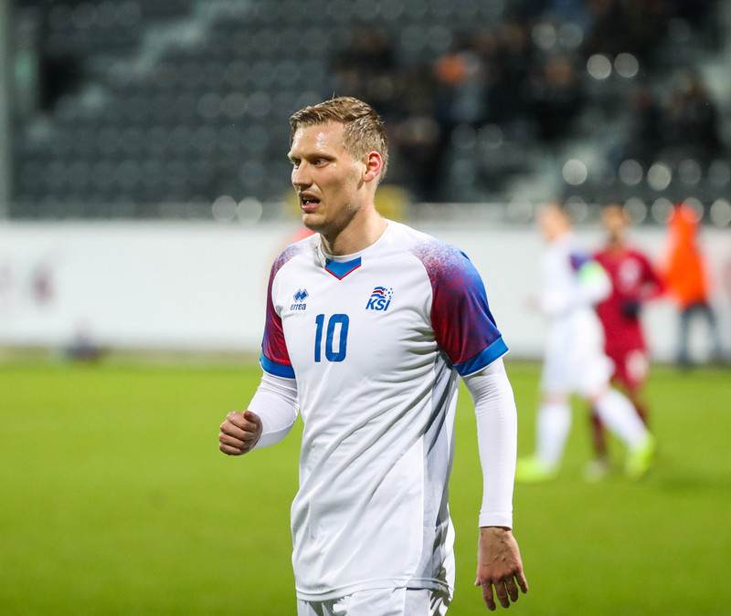 Í landsleik 2018.
