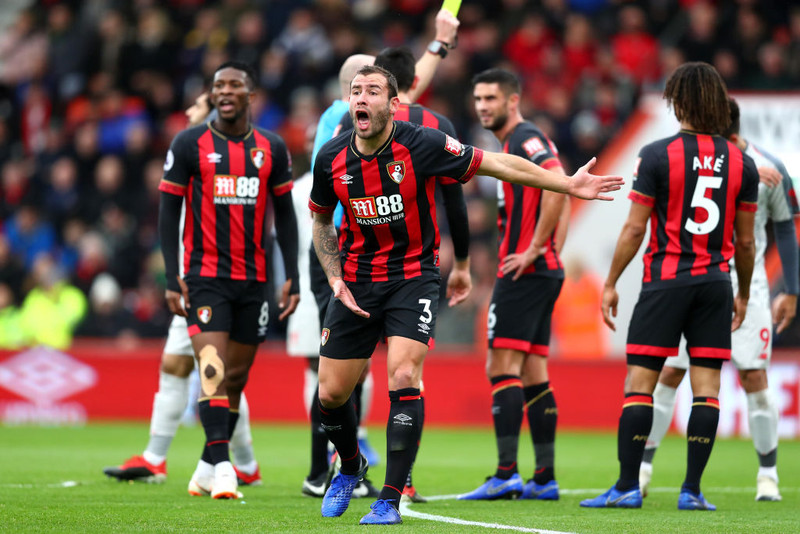 11. Bournemouth - Gul spjöld: 60 - Rauð spjöld: 1 - Samtals: 61.