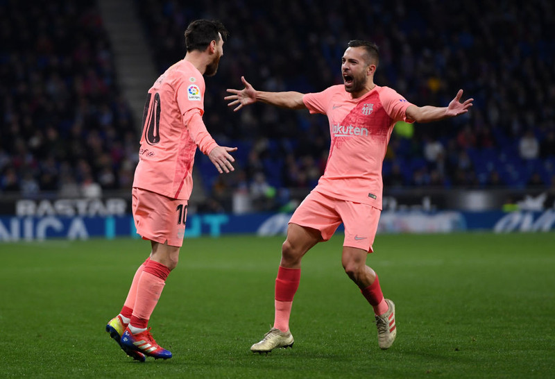Sjáðu jöfnunarmark Messi eftir glæsilegt samspil við Alba