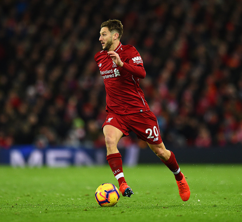 Adam Lallana hjá Liverpool.