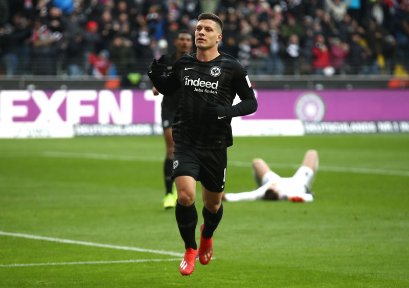 Jovic skoraði eina mark Frankfurt.