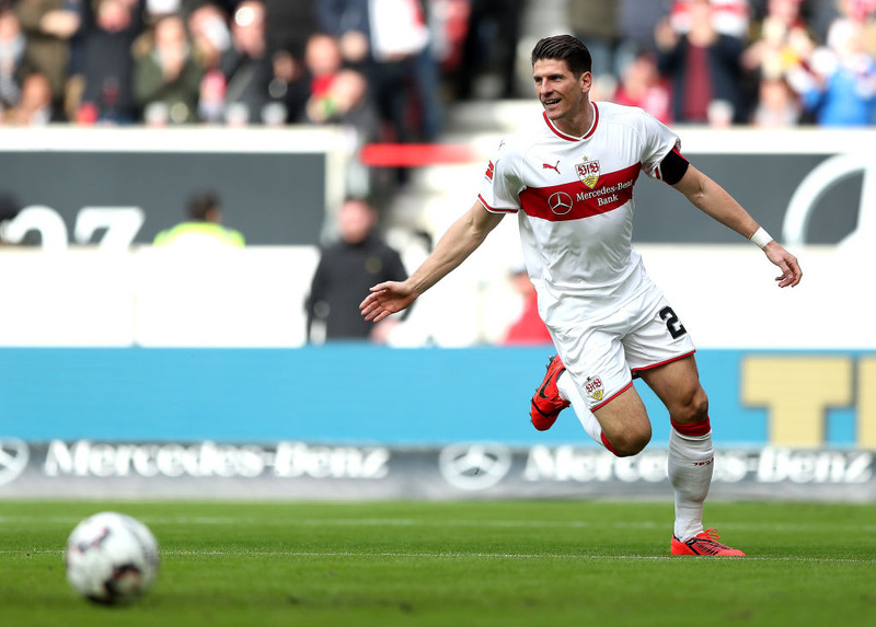 Mario Gomez skoraði fyrir Stuttgart.