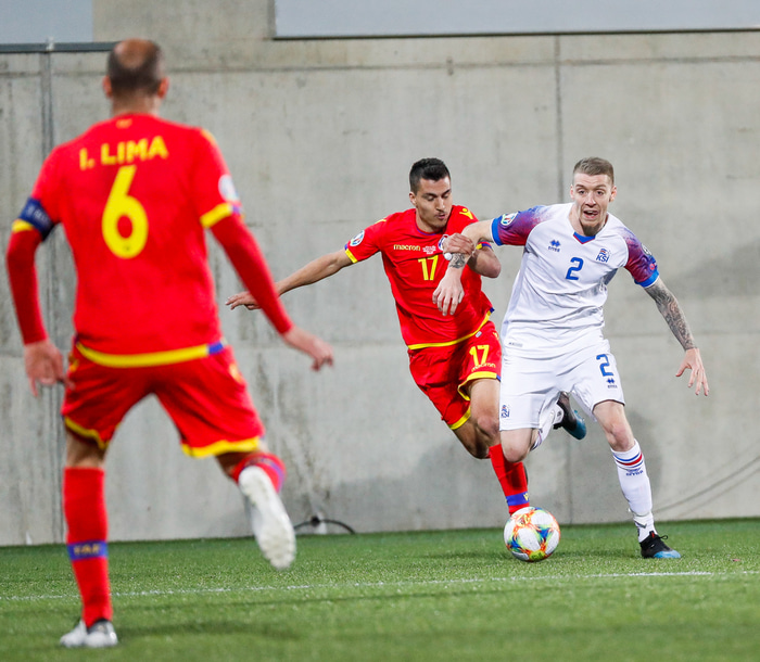 Úr fyrri leik Íslands og Andorra í riðlinum.