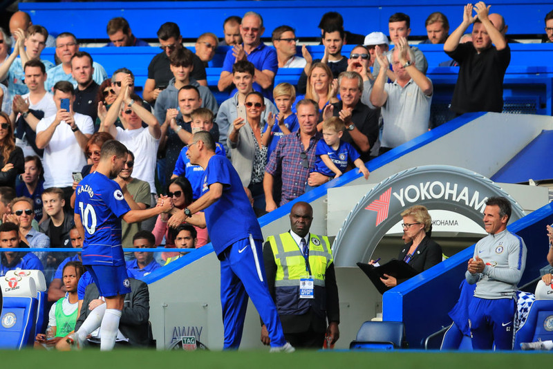 Hazard tekinn af velli af Maurizio Sarri