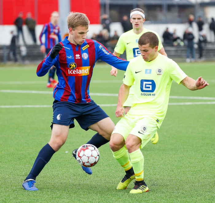 Daníel í leik með Leikni í sumar.