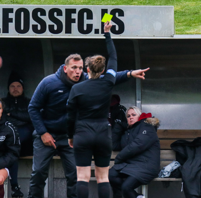 Alfreð Elías Jóhannsson var hrikalega ósáttur með dómgæsluna