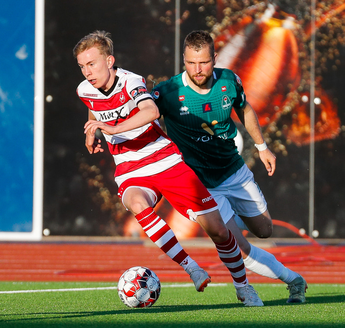 Valgeir í leik gegn Breiðablik í júlí.