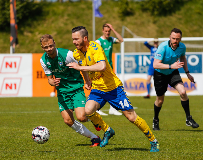 Albert í leik með Fjölni í sumar.