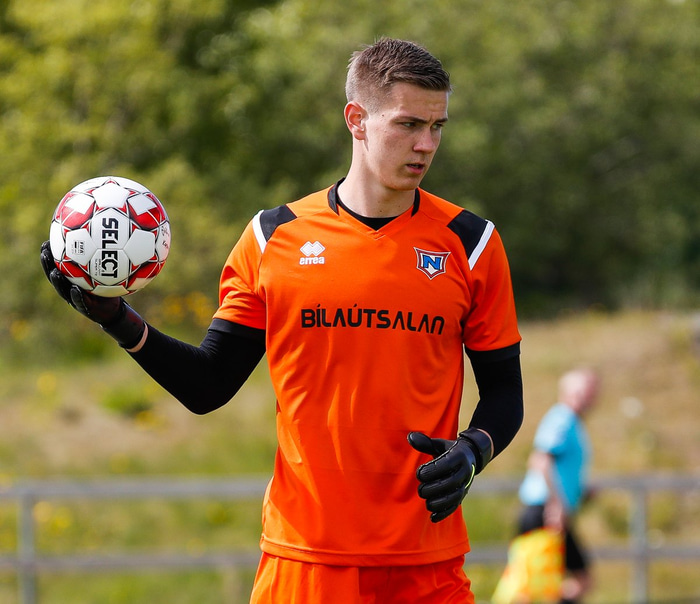 Brynjar Atli Bragason lék með Njarðvík í Inkasso-deildinni í fyrra.