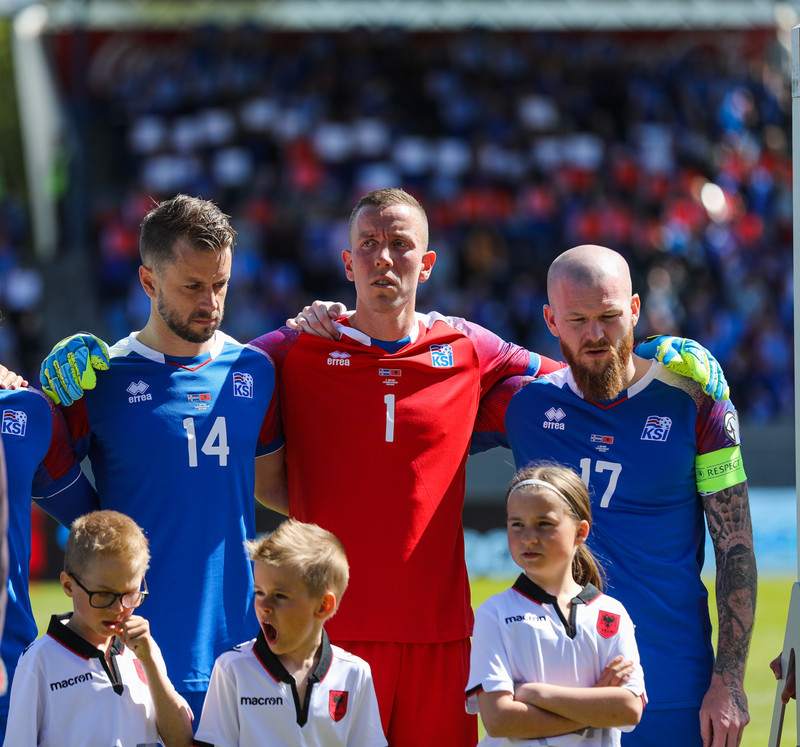 Var svipað þegar íslenska liðið lenti frá Konya