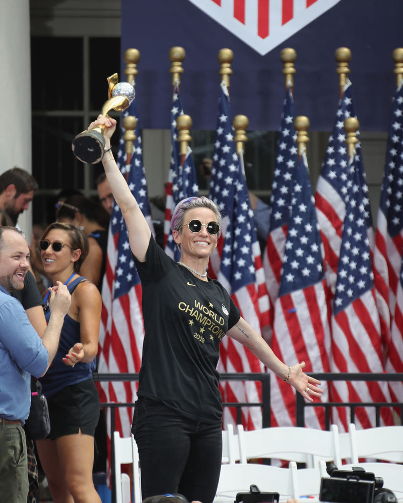 Megan Rapinoe er heimilisvinur á íslenskum heimilum.