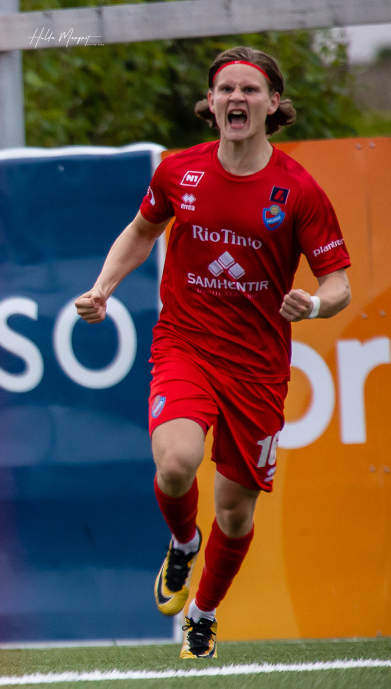 Oliver Helgi var hetja Hauka í kvöld.