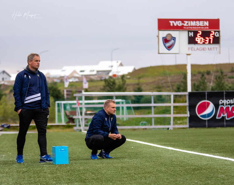 Á hliðarlínunni með Gróttu sumarið 2019.
