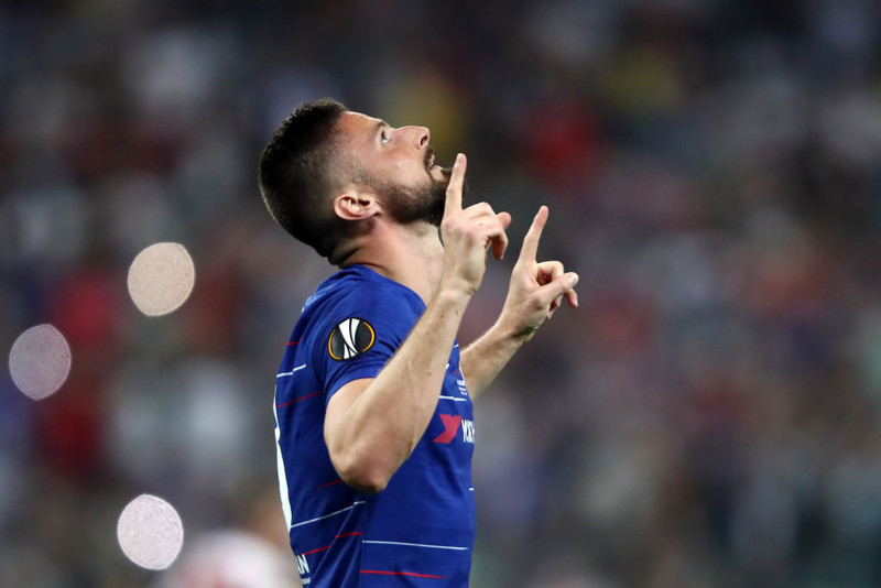 Olivier GIroud skoraði tvö fyrir Chelsea