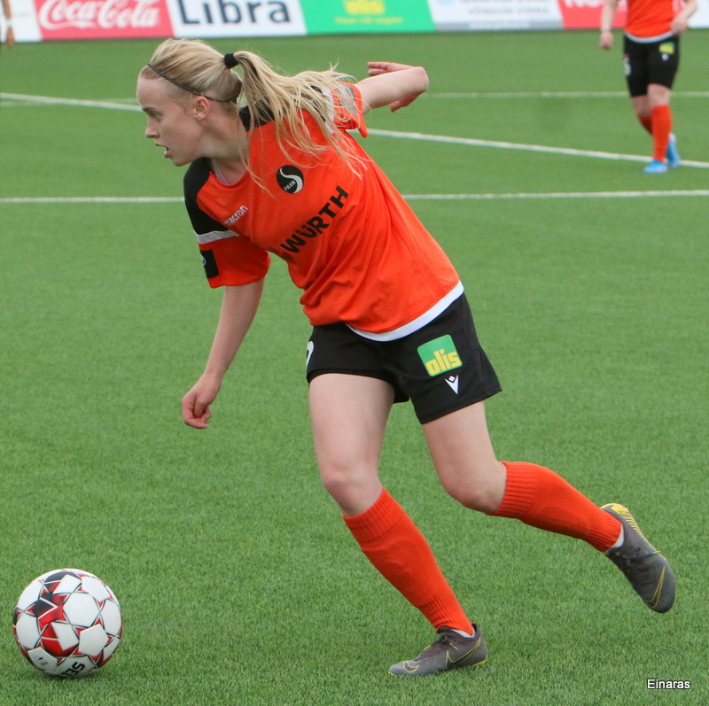 Stefanía Ragnarsdóttir var að leika sinn síðasta leik fyrir Fylki í sumar.