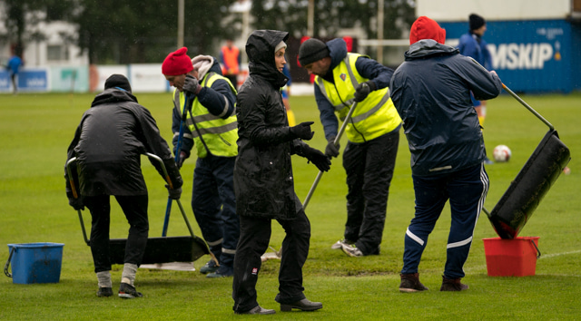 Það var allt á floti fyrir norðan.