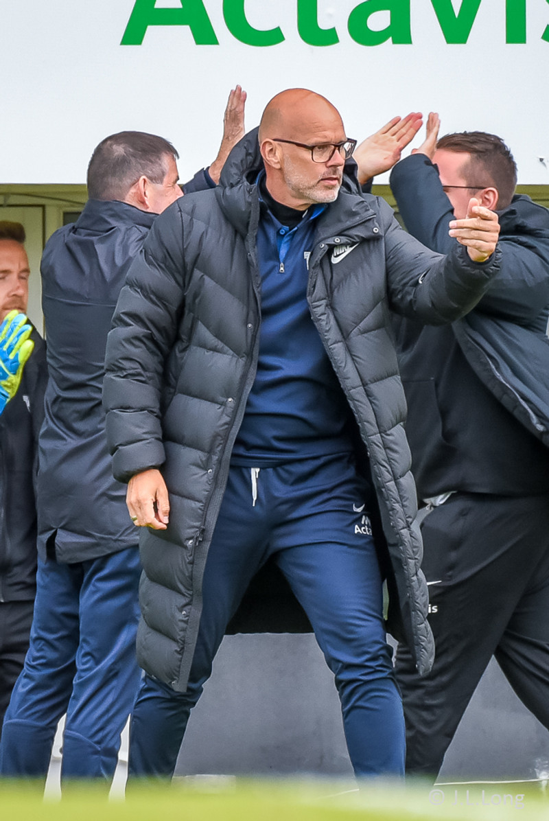 Óli Kristjáns var ósáttur með sína menn í dag.