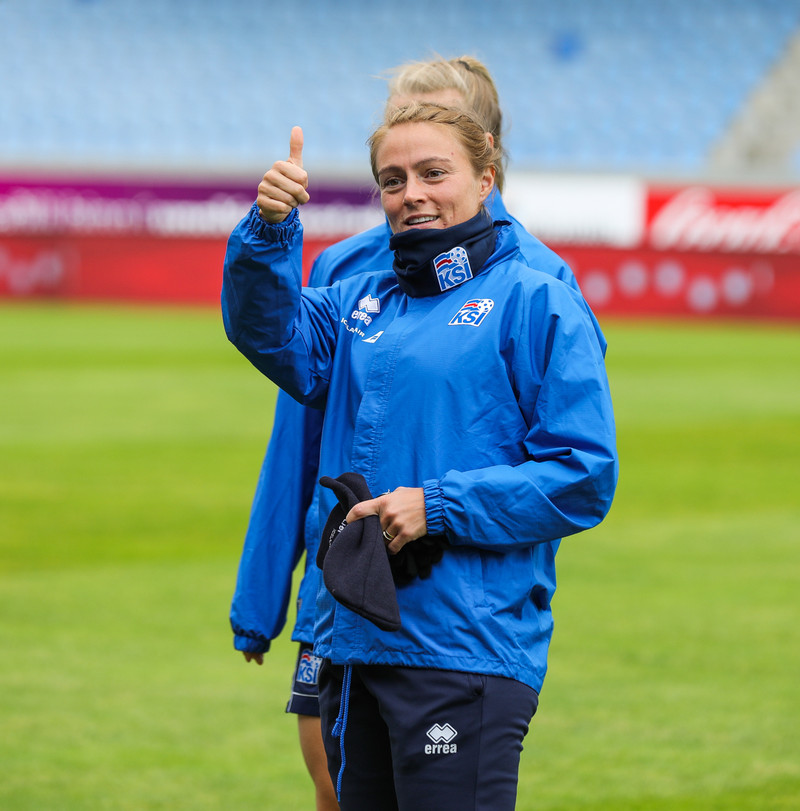Sif Atladóttir á landsliðsæfingu haustið 2019