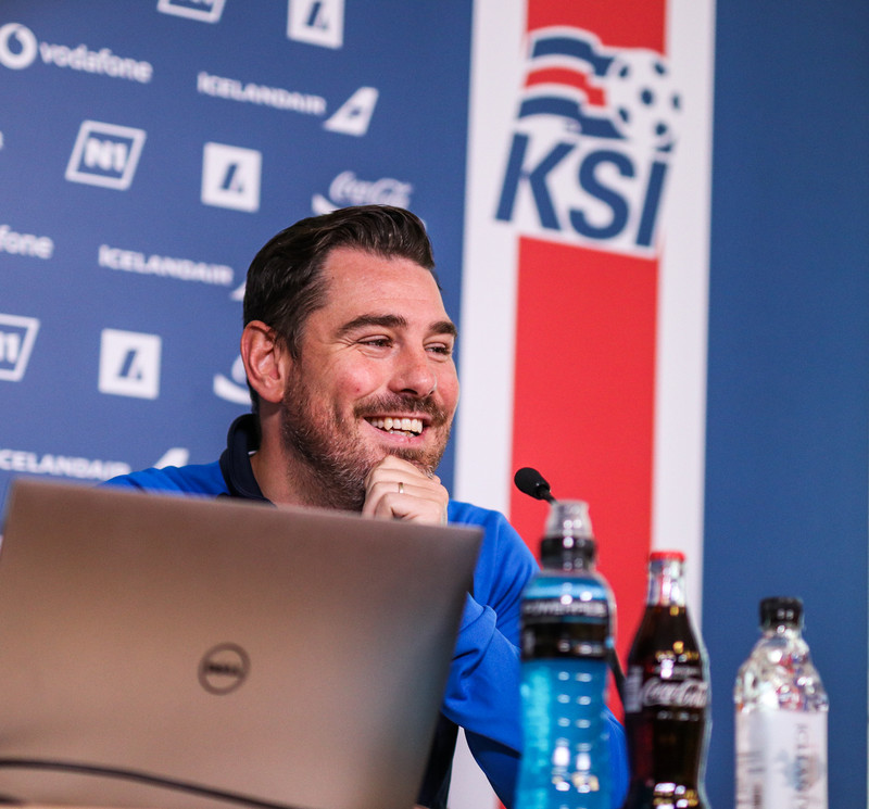 Freyr Alexandersson aðstoðarlandsliðsþjálfari.
