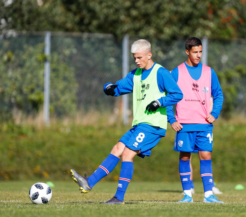 U19 æfði á Íslandi í haust.