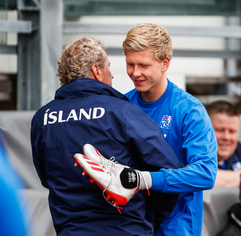 Myndaveisla: Landsliðið æfði fyrir Moldavíu leikinn