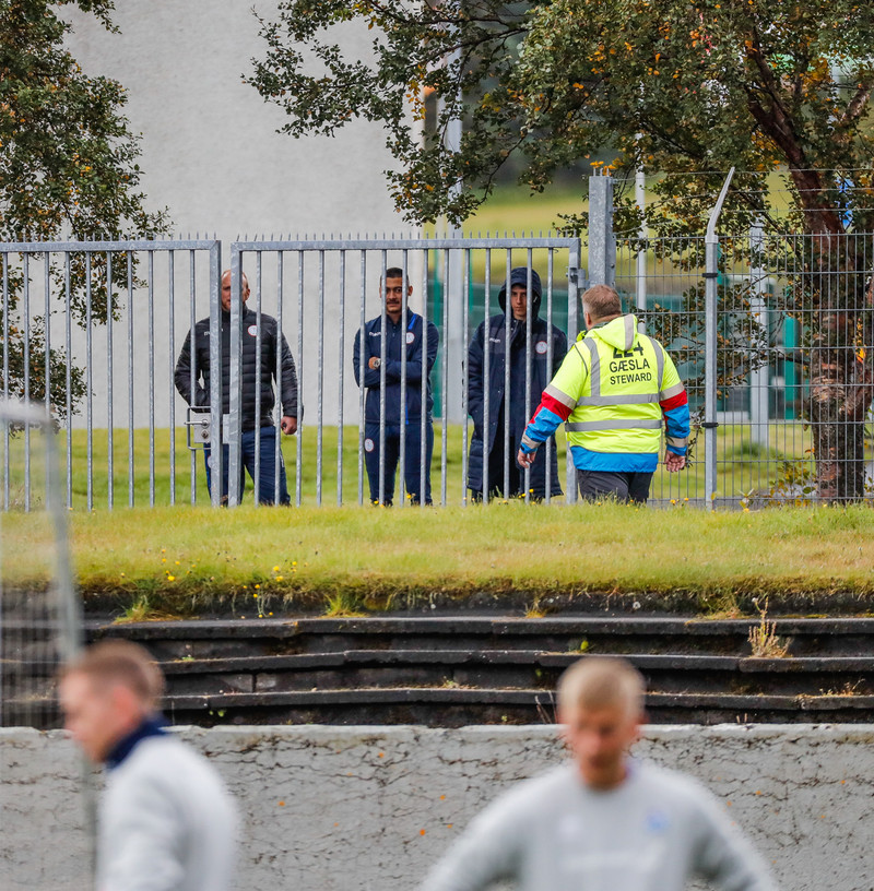 Myndaveisla frá æfingu Íslands fyrir Moldóva leikinn