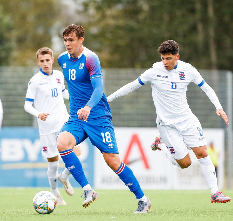Myndaveisla frá sigri U21 á Lúxemborg í Víkinni