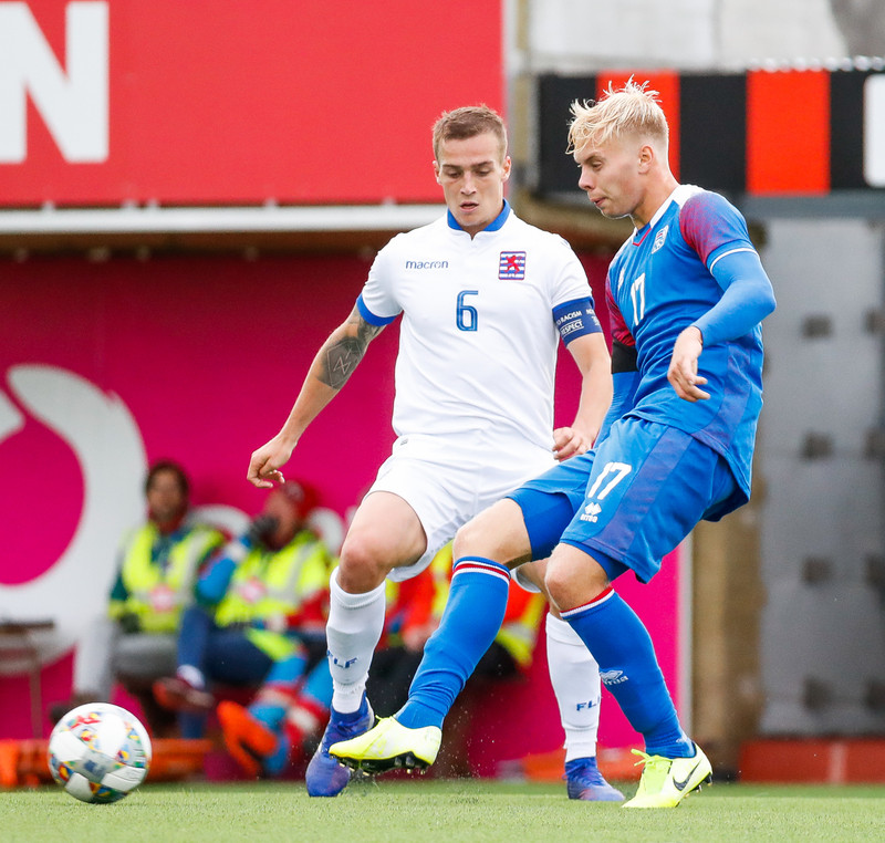 Myndaveisla frá sigri U21 á Lúxemborg í Víkinni