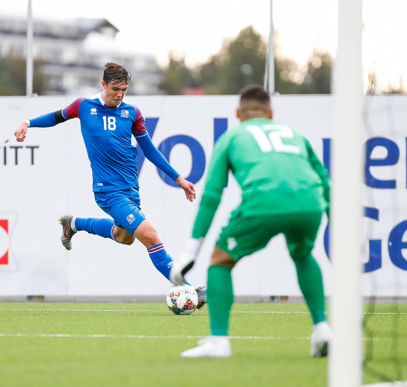 Myndaveisla frá sigri U21 á Lúxemborg í Víkinni