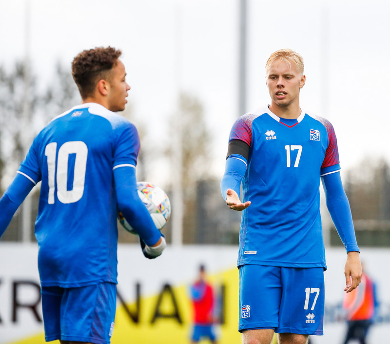 Myndaveisla frá sigri U21 á Lúxemborg í Víkinni