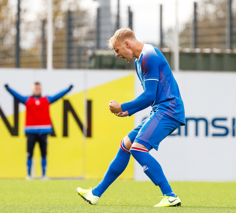 Myndaveisla frá sigri U21 á Lúxemborg í Víkinni