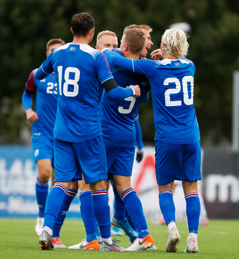 Myndaveisla frá sigri U21 á Lúxemborg í Víkinni