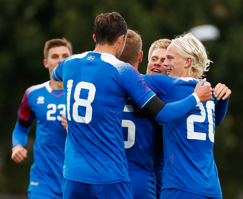 Myndaveisla frá sigri U21 á Lúxemborg í Víkinni