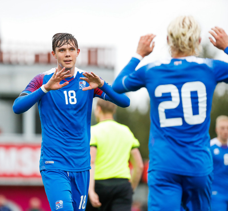 Myndaveisla frá sigri U21 á Lúxemborg í Víkinni