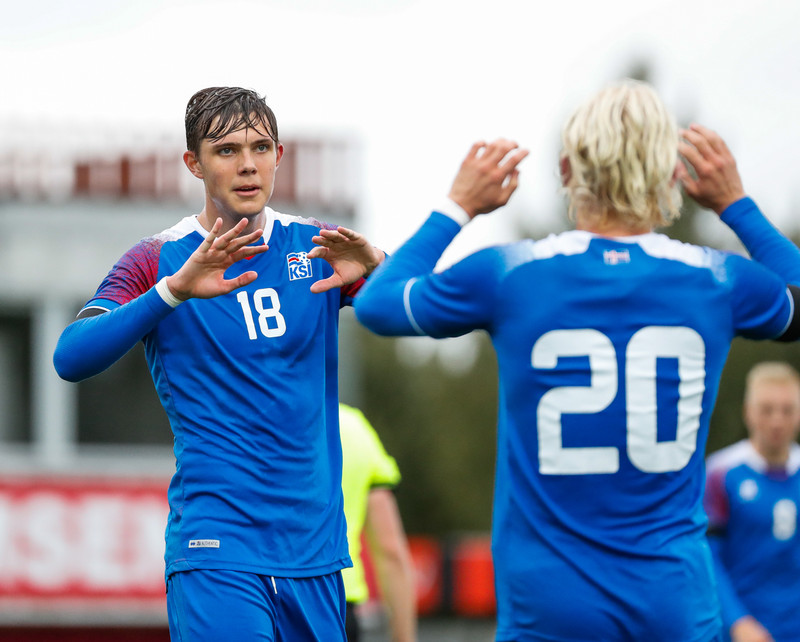 Myndaveisla frá sigri U21 á Lúxemborg í Víkinni