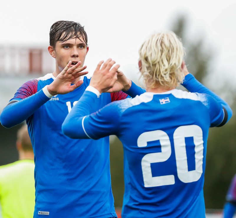 Myndaveisla frá sigri U21 á Lúxemborg í Víkinni