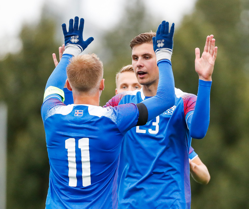 Myndaveisla frá sigri U21 á Lúxemborg í Víkinni