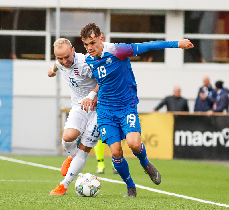 Myndaveisla frá sigri U21 á Lúxemborg í Víkinni