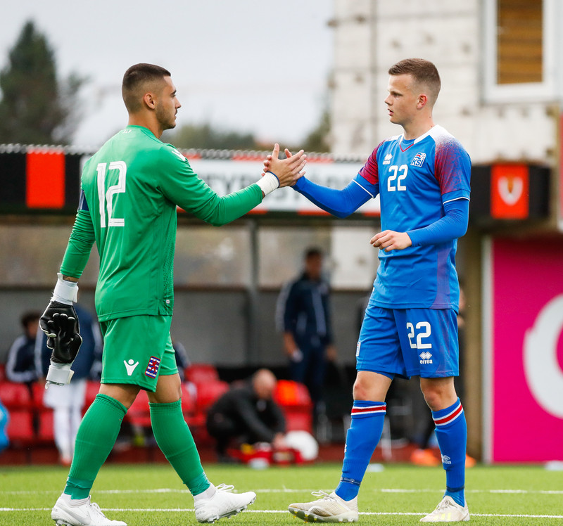 Myndaveisla frá sigri U21 á Lúxemborg í Víkinni
