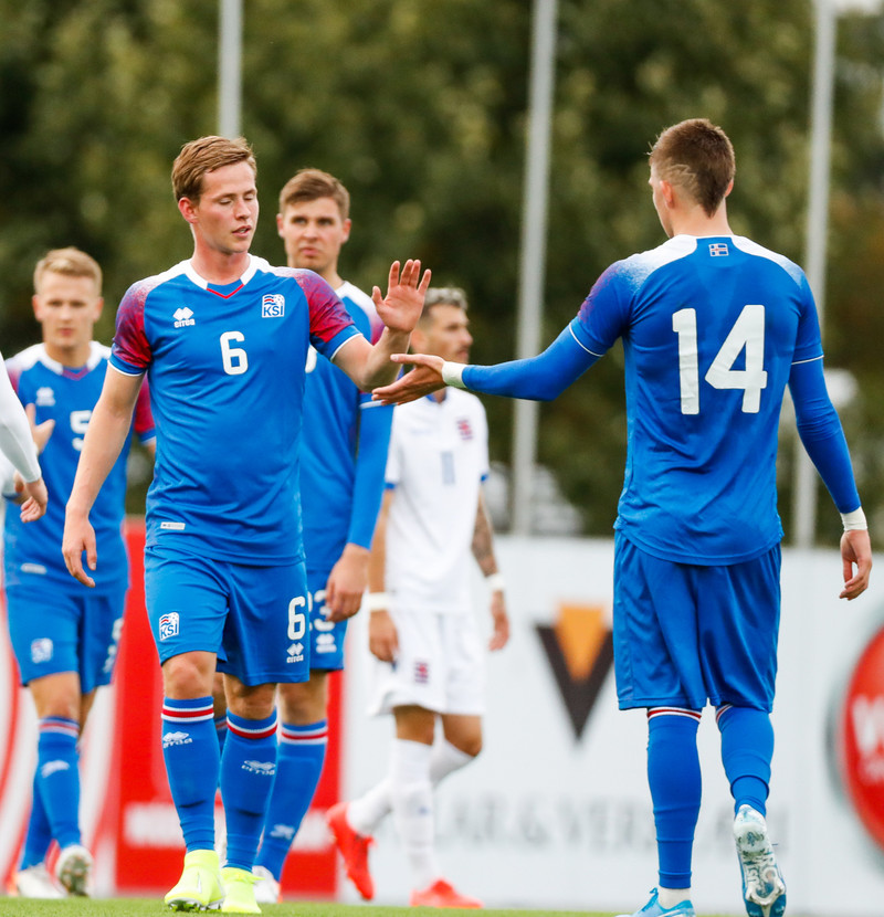 Myndaveisla frá sigri U21 á Lúxemborg í Víkinni