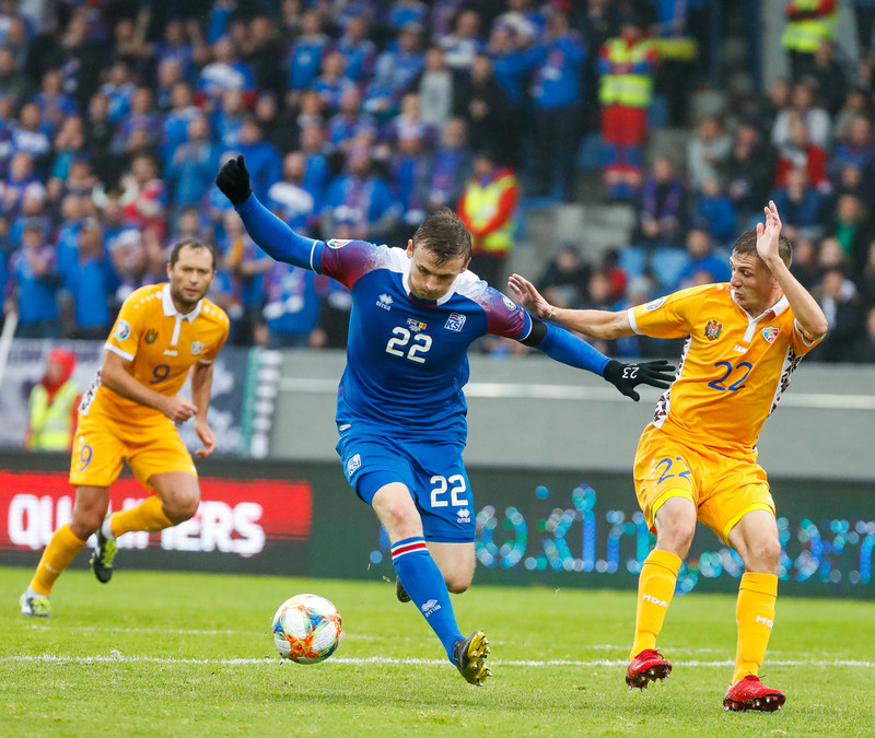 Myndaveisla frá sigri Íslands á Moldóvu í dag