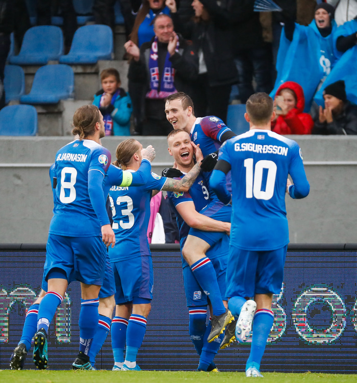Kolbeinn SIgþórsson fagnaði vel og innilega marki sínu