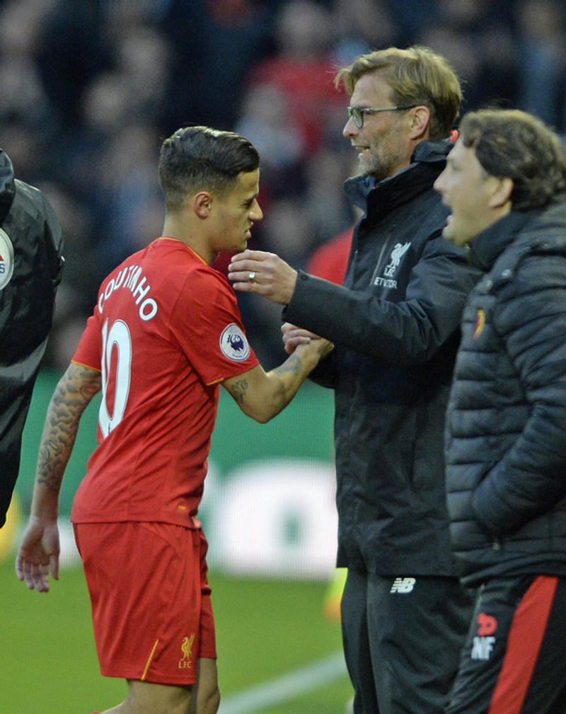Coutinho og Klopp.
